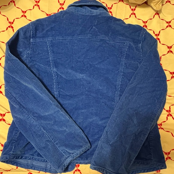 Large Womans cobalt blue corduroy jacket - Picture 2 of 6